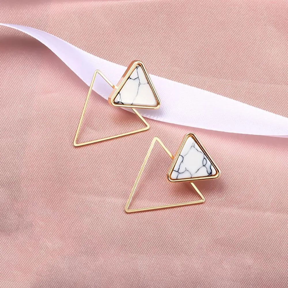 On-Trend Geometric Shape Drop Earrings