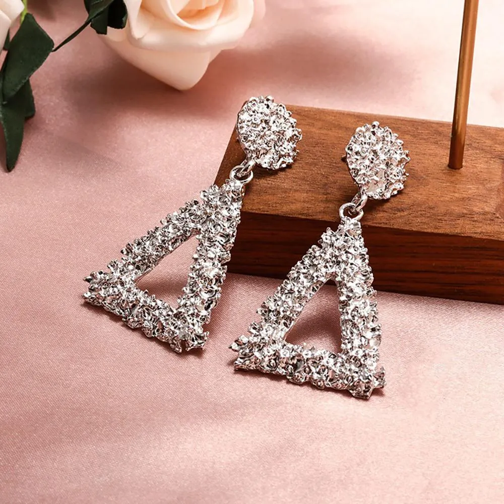 On-Trend Geometric Shape Drop Earrings