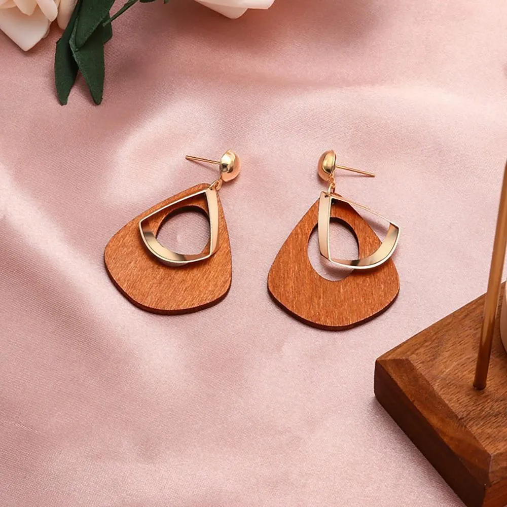On-Trend Geometric Shape Drop Earrings