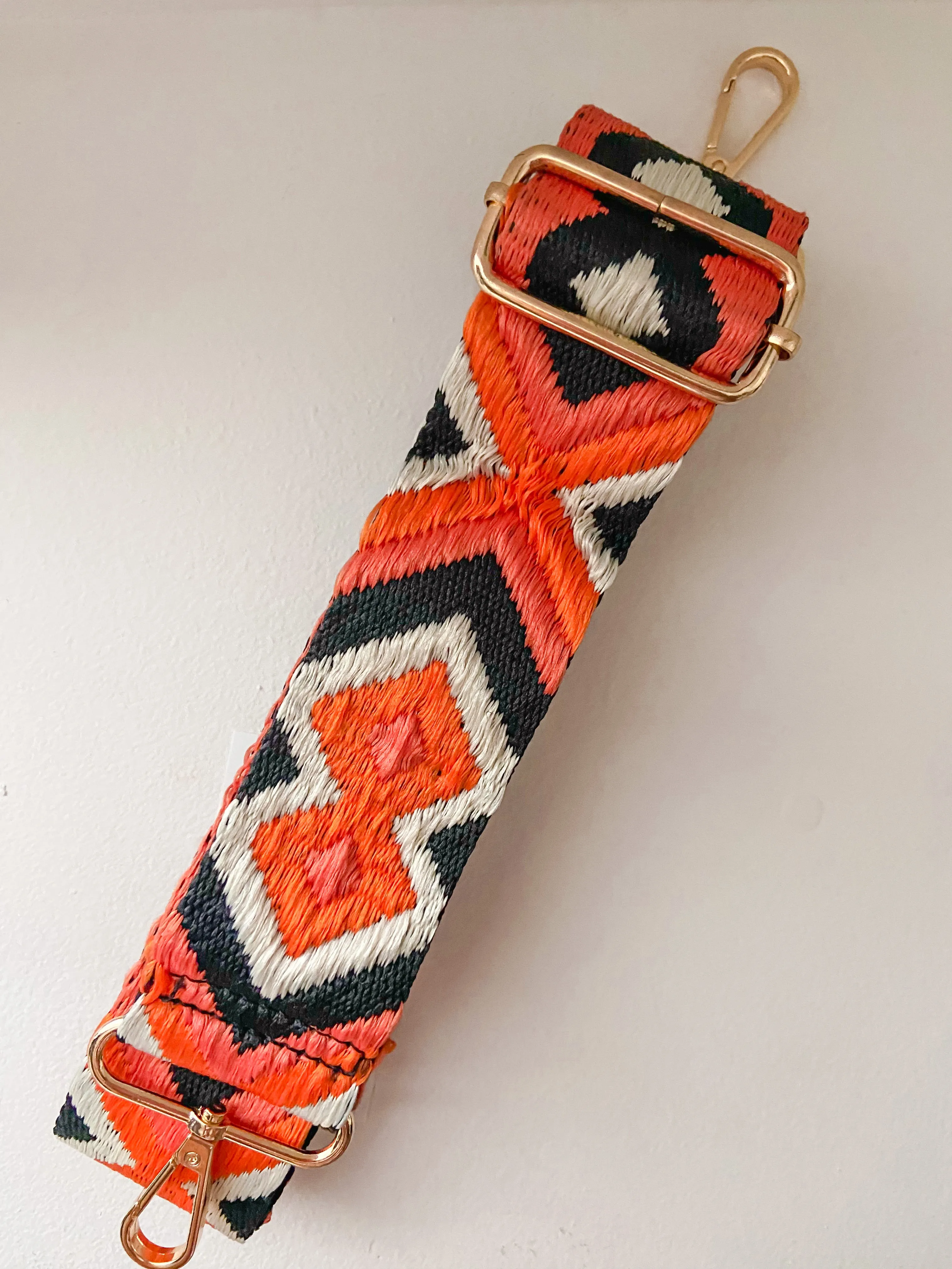 Orange   Black Aztec Bag Strap