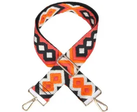Orange   Black Aztec Bag Strap
