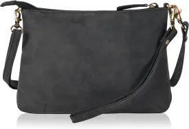 Ozora Leather Small Crossbody Purses for Women Mini Travel Purse with Adjustable Strap Leather Wristlet Purses
