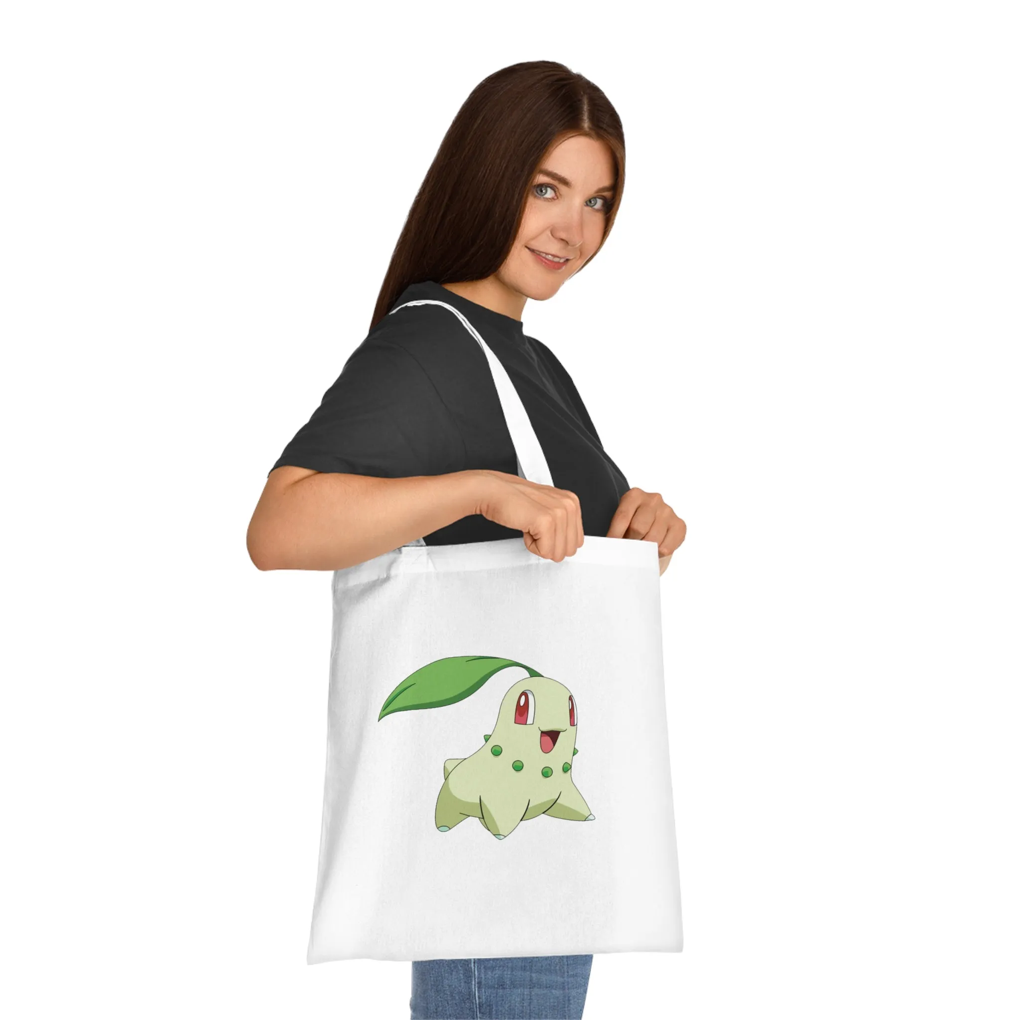 Pokémon- Chikorita: Printed Canvas Tote Bag