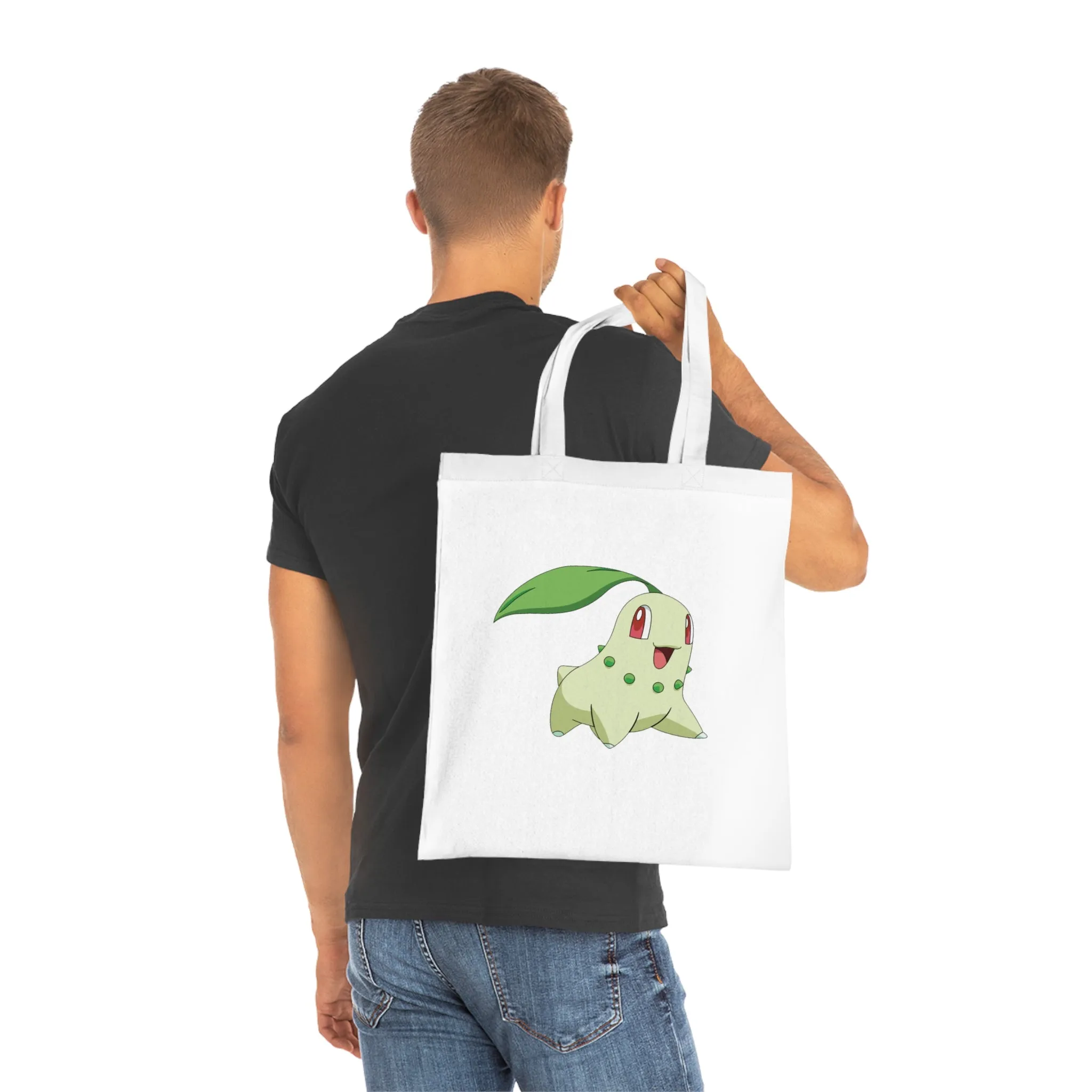 Pokémon- Chikorita: Printed Canvas Tote Bag
