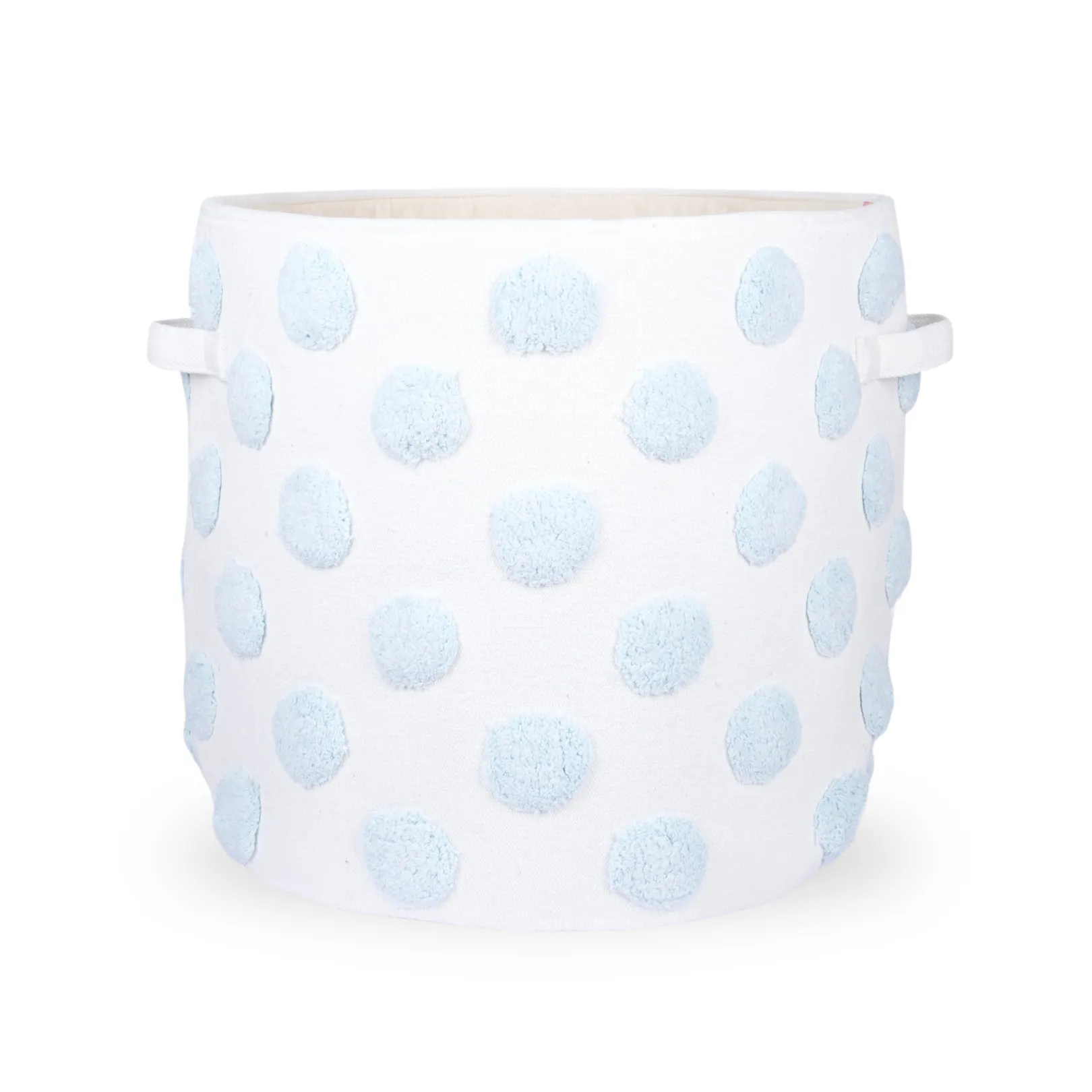 PomPom Extra-Large Round Blue Toy Storage Basket