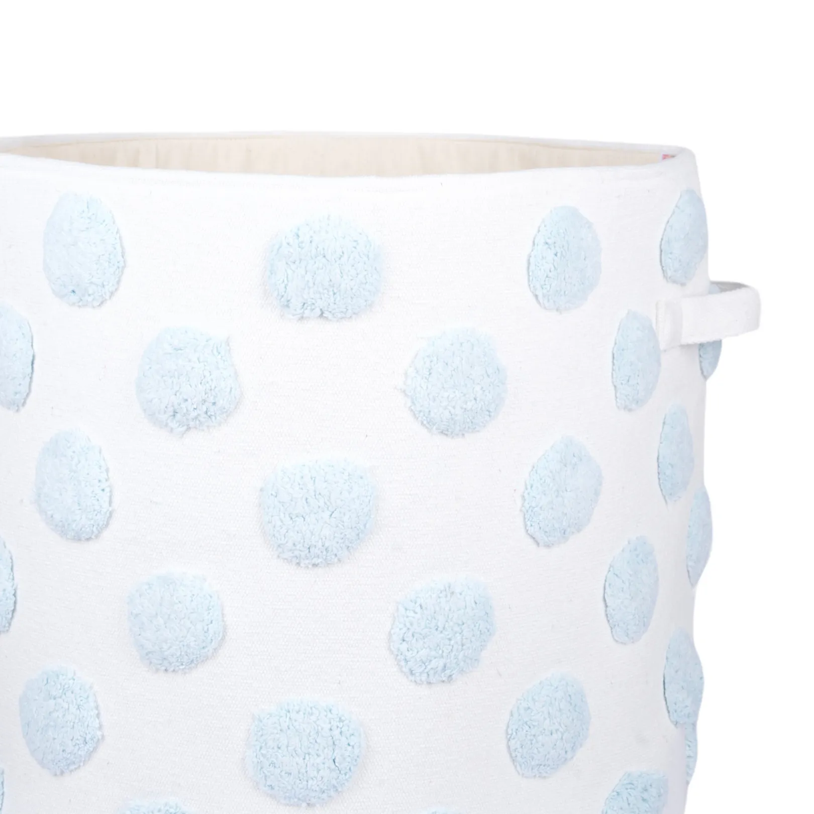 PomPom Extra-Large Round Blue Toy Storage Basket