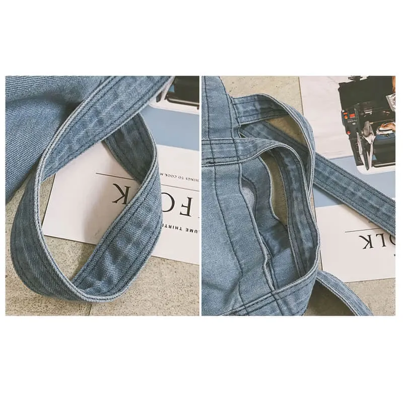 Practical Denim Tote Shoulder Bag