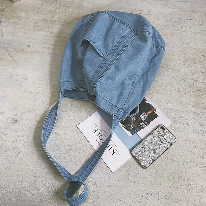 Practical Denim Tote Shoulder Bag