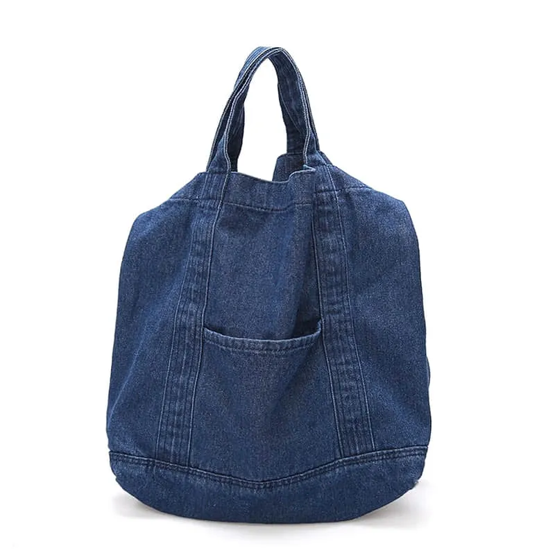 Practical Denim Tote Shoulder Bag