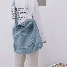 Practical Denim Tote Shoulder Bag