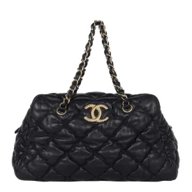 Quilted Calfskin Leather Bubble Shoulder Bag