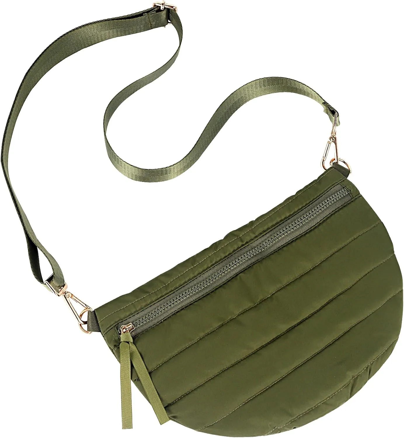 Quilted Crossbody Bags for Women Puffer Fanny Pack Sling Bag Puffy Chest Belt Bum Waist Bag Crossbody Purse Bags Quilted Shoulder Bag for Women Gift