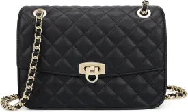 Quilted Crossbody Bags For Women, Shoulder Bag Leather Purses For Women With Chain Strap Trendy