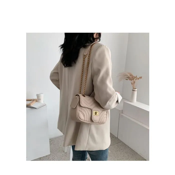 Quilted Flap Chain Shoulder Bag