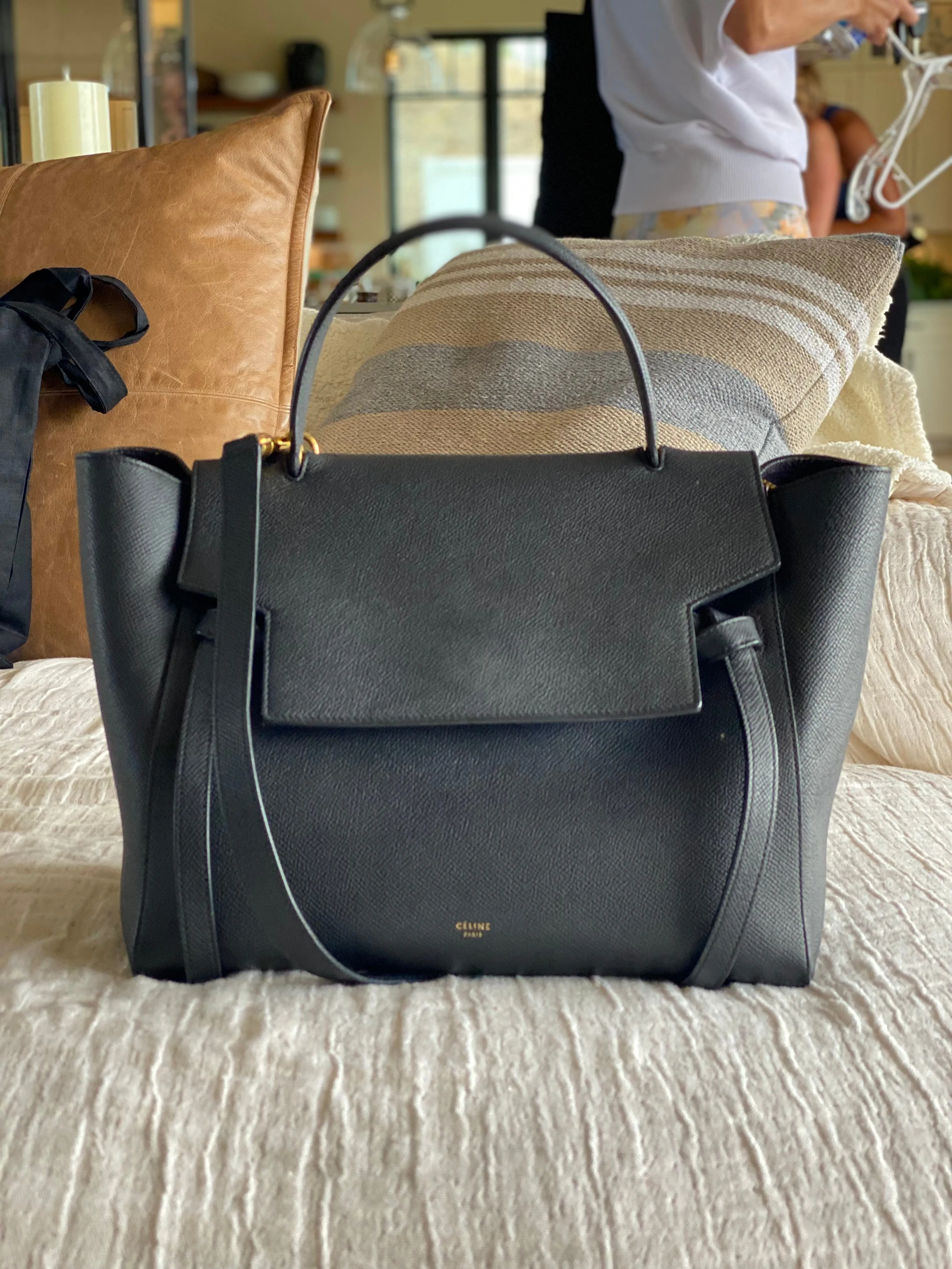 "Mini Belt Bag in Grained Calfskin"