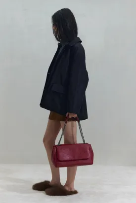 Red Milan Chain Leather Bag