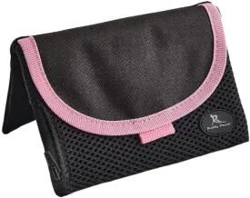 Running Buddy Magnetic Buddy Pouch, Beltess, Chafe and Bounce Free, Runners Fanny Pack, Phone Holder, Great for Running, Walking, Traveling & More, For Men & Women - 5-7/8" L x 4" W - Black and Pink