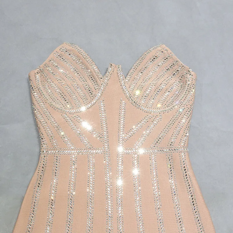 Shani Bandage Rhinestone Dress