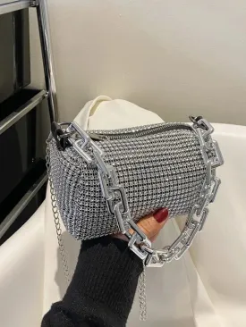 Shein Mini Studded Décor Chain Bucket Bag  