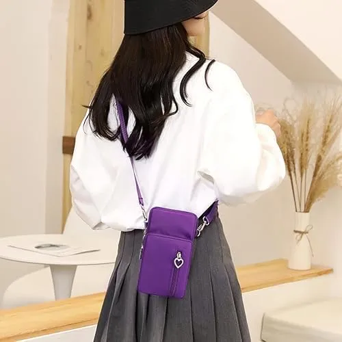 Small Crossbody Bag for Women, Durable Nylon Large Capacity Shoulder Bag with Built-In Headphone Port