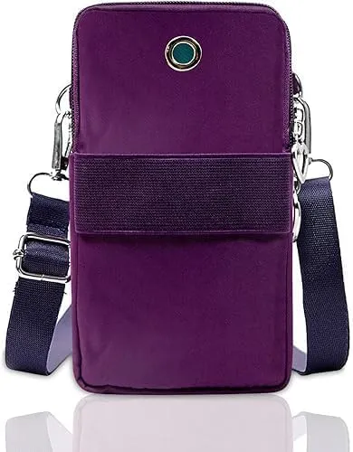 Small Crossbody Bag for Women, Durable Nylon Large Capacity Shoulder Bag with Built-In Headphone Port