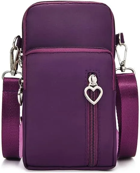 Small Crossbody Bag for Women, Durable Nylon Large Capacity Shoulder Bag with Built-In Headphone Port