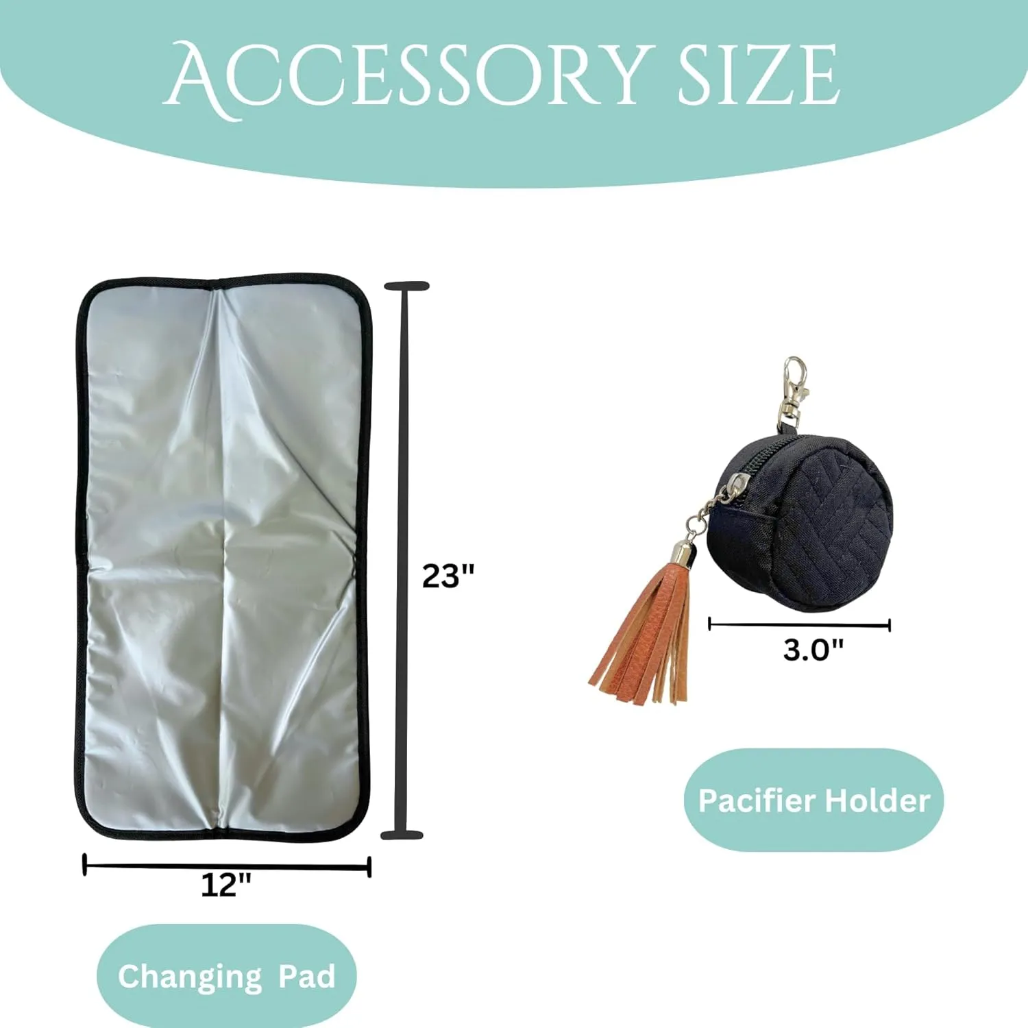 Small Diaper Bag Backpack, Compact Diaper Bag, Lightweight Quilted, Insulated Pockets, Changing Pad, Stroller Straps (Classic, Black)