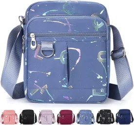 Small Messenger Bag for Men Women, Mini Crossbody Bag Shoulder Bag Travel Bag Multi Pocket Purses Soft Satchel Bag