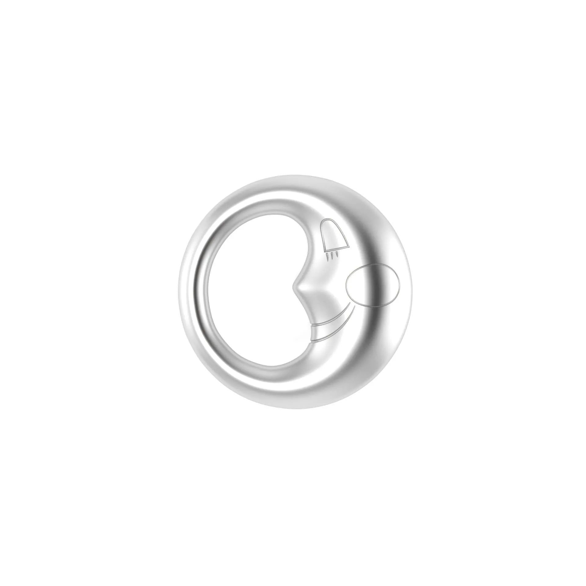 Sterling Silver Rattle - Moon