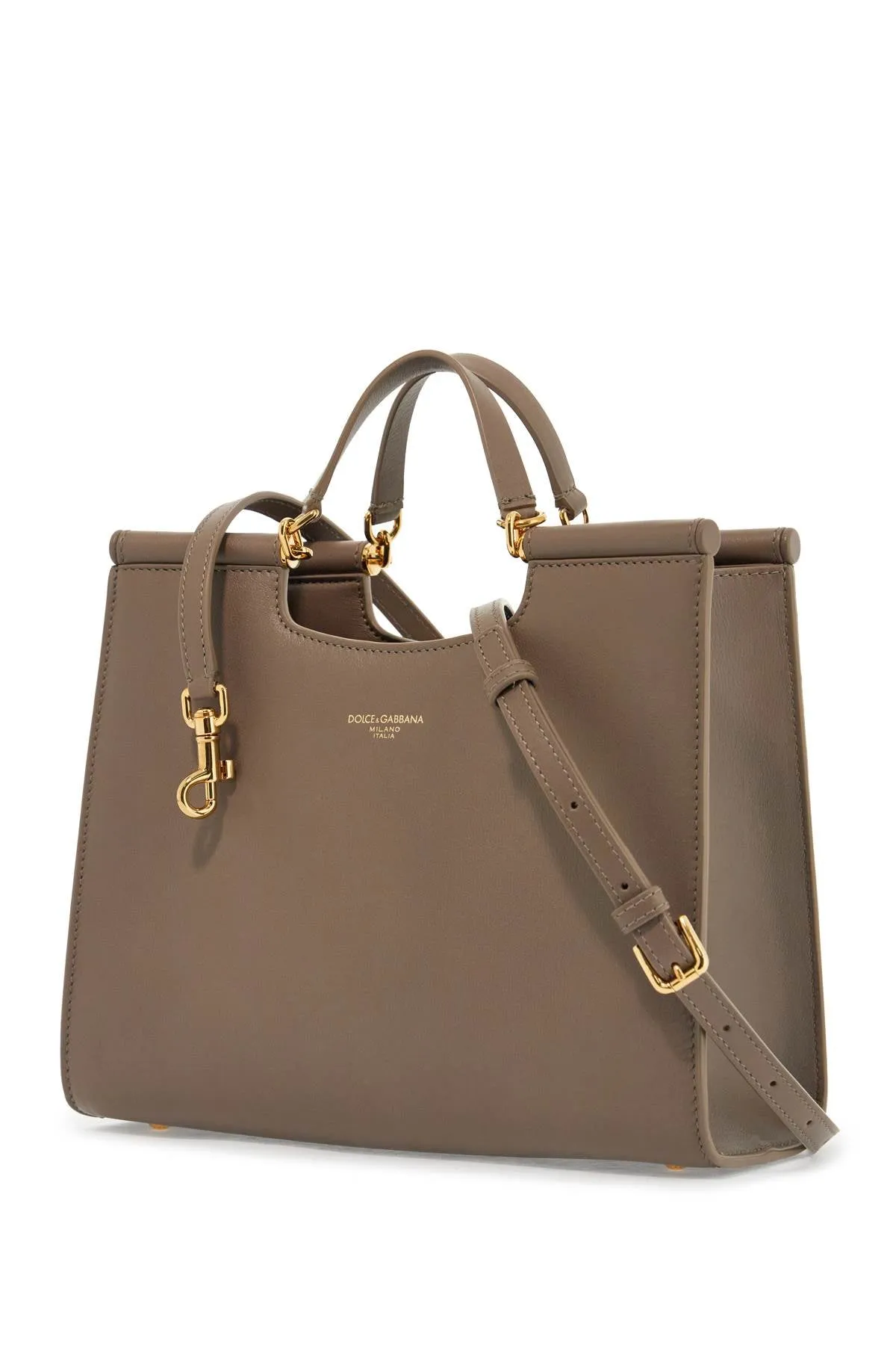 Structured Leather Tote Bag