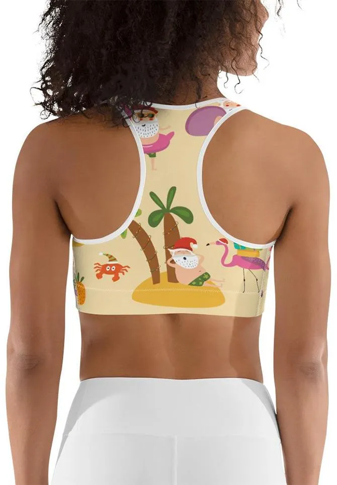 Summery Christmas Sports Bra