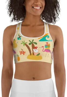 Summery Christmas Sports Bra