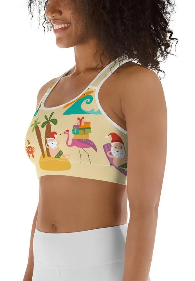 Summery Christmas Sports Bra