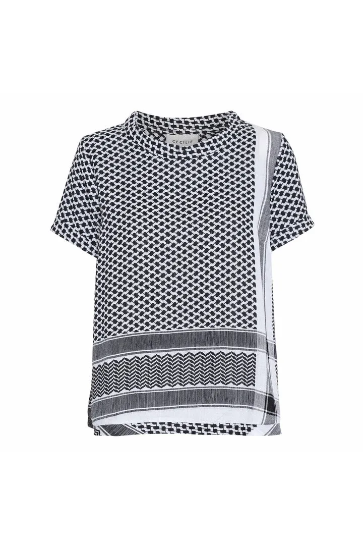 Summery Copenhagen Shirt O Short Sleeve 1009 - Black/White