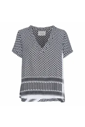 Summery Copenhagen Shirt V Short Sleeve 1011 - Black/White