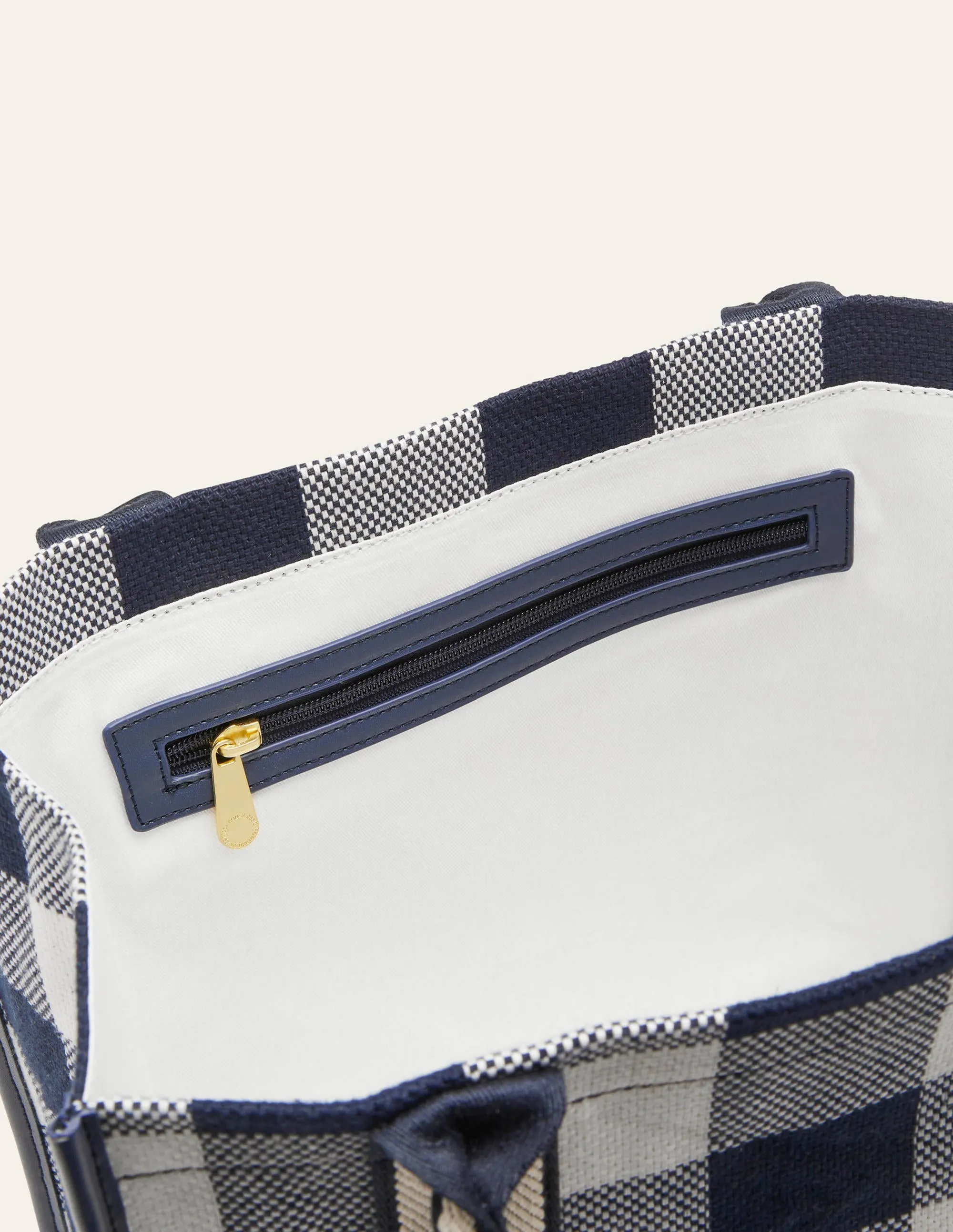 Tilda Canvas Tote Bag-Atlantic Ocean Gingham