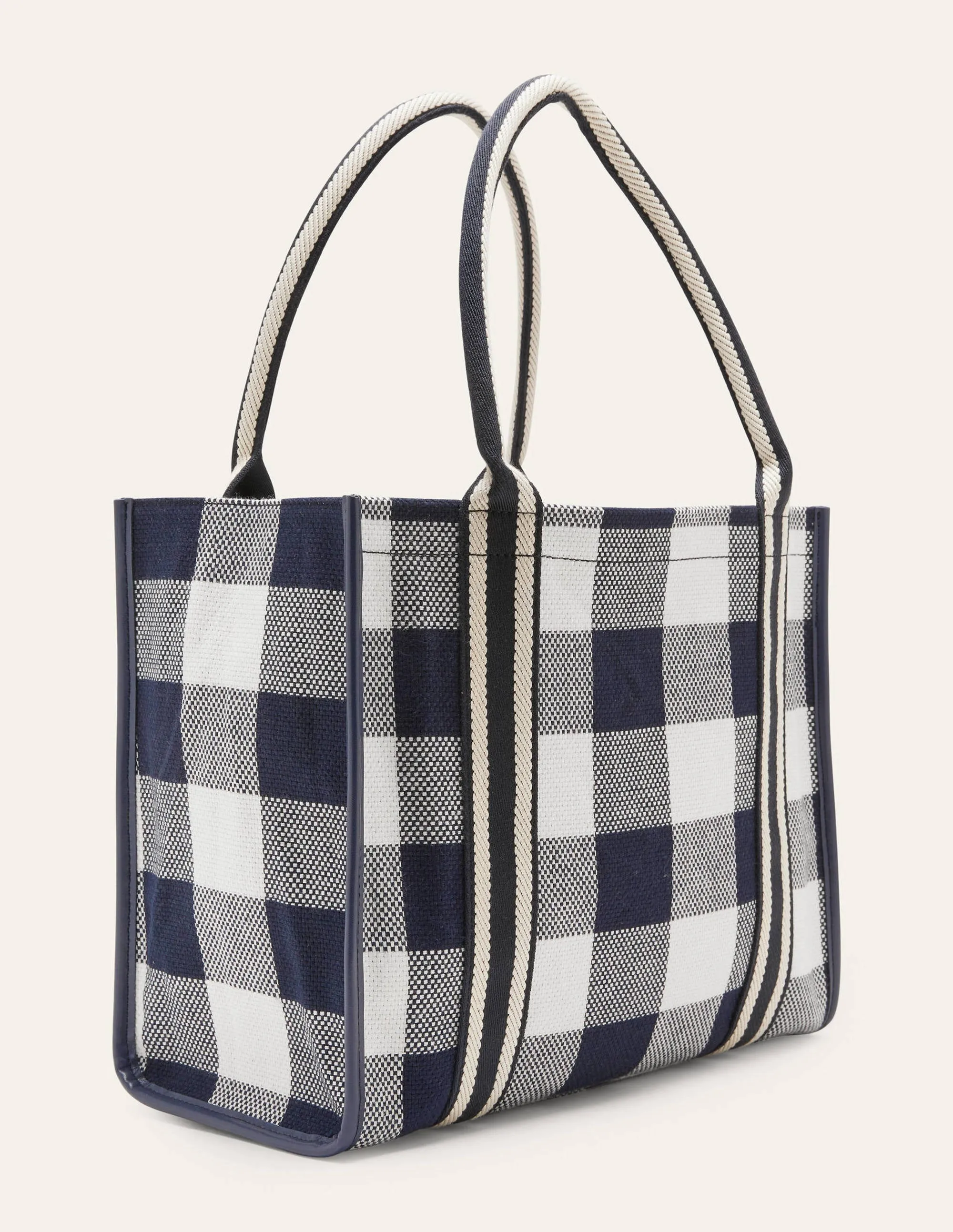 Tilda Canvas Tote Bag-Atlantic Ocean Gingham