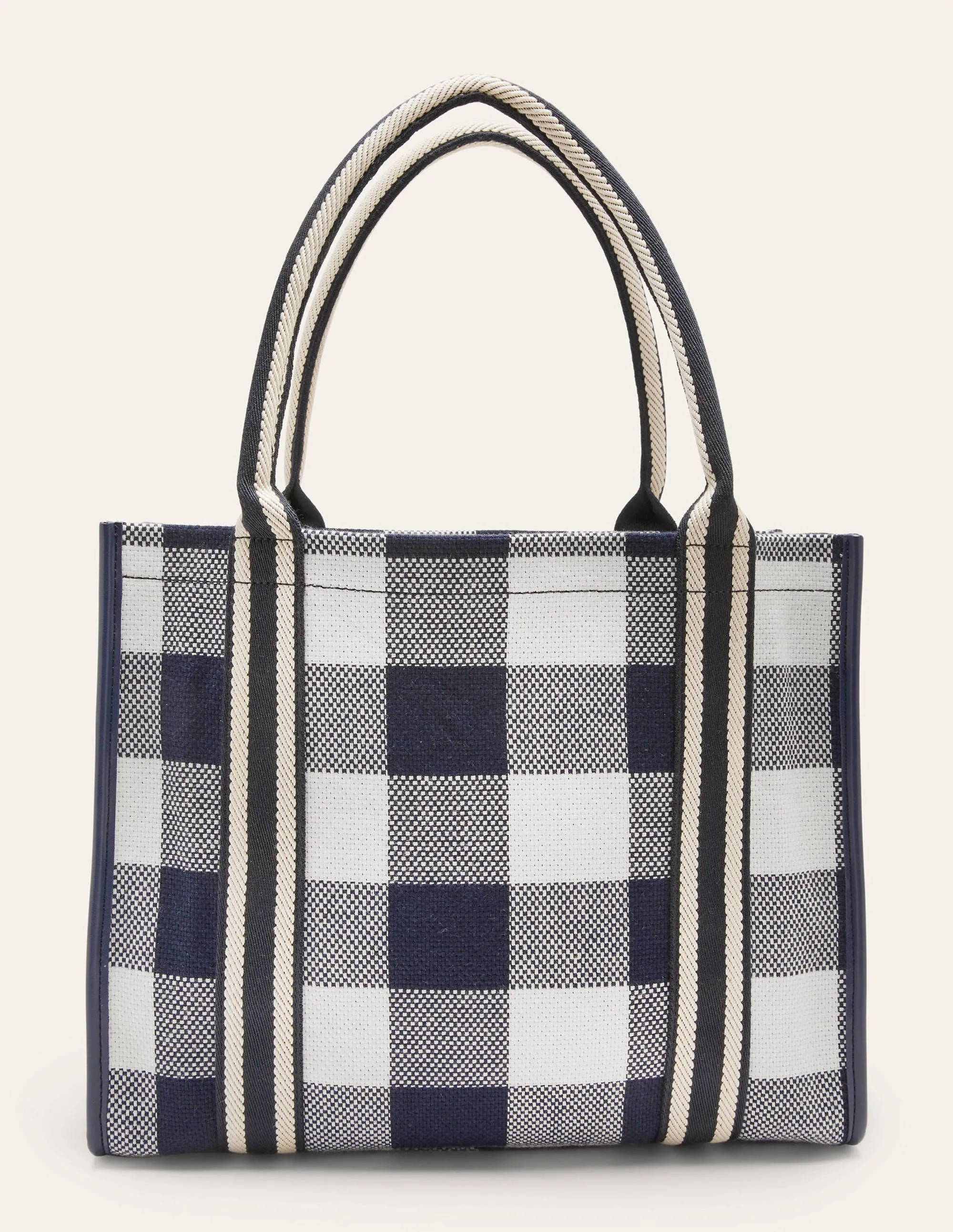 Tilda Canvas Tote Bag-Atlantic Ocean Gingham