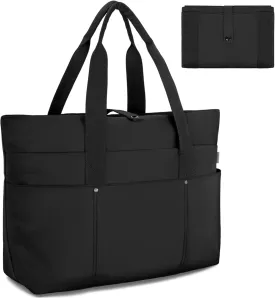 TORIBIO Tote Bag for Women, Foldable Large Tote Bag Shoulder Bag Handbag Utility Tote for Travel, Work