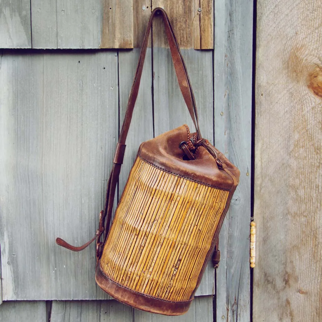 Vintage Leather Bucket Tote