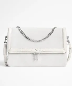 Zadig & Voltaire Flash Rock Novel Grained Leather and Suede Handbag
