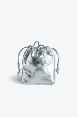 Zadig and Voltaire Rock to go Creased Metallic Bag