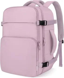 ZOMFELT Travel Backpack for Women, Carry On Backpack, TSA 15.6inch Laptop Backpack Flight Approved, Personal Item Travel Bag Nurse Bag Casual Daypack for School Weekender Business, Dark Purple